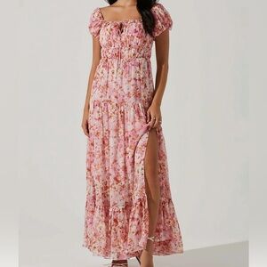 ASTR the Label Floral Pink Maxi Dress
